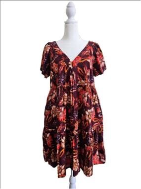 Old NavyFloral Print Tiered Mini Dress Size M